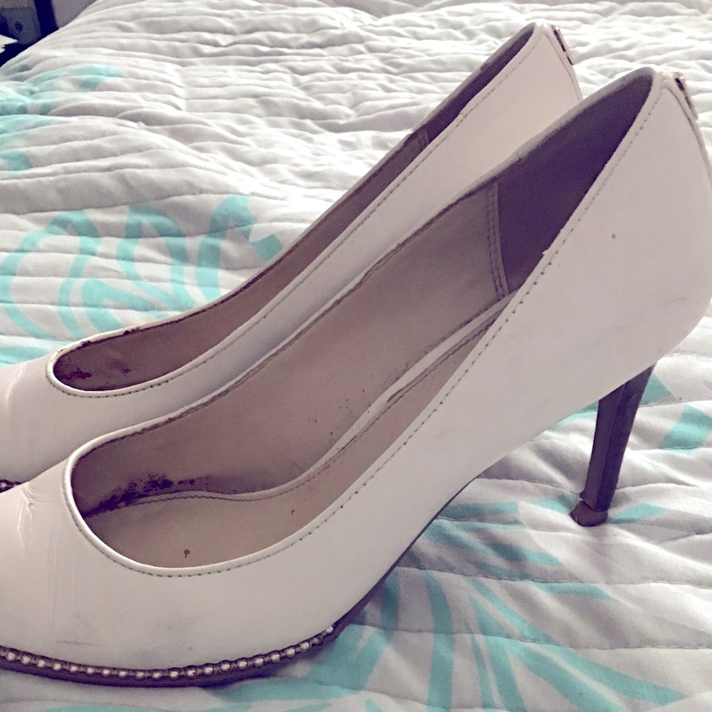 Coach cream heels